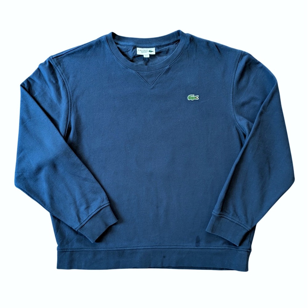 Lacoste Men's Classic Fit Fleece Sweatshirt XL Navy Blue Alligator Tennis Preppy